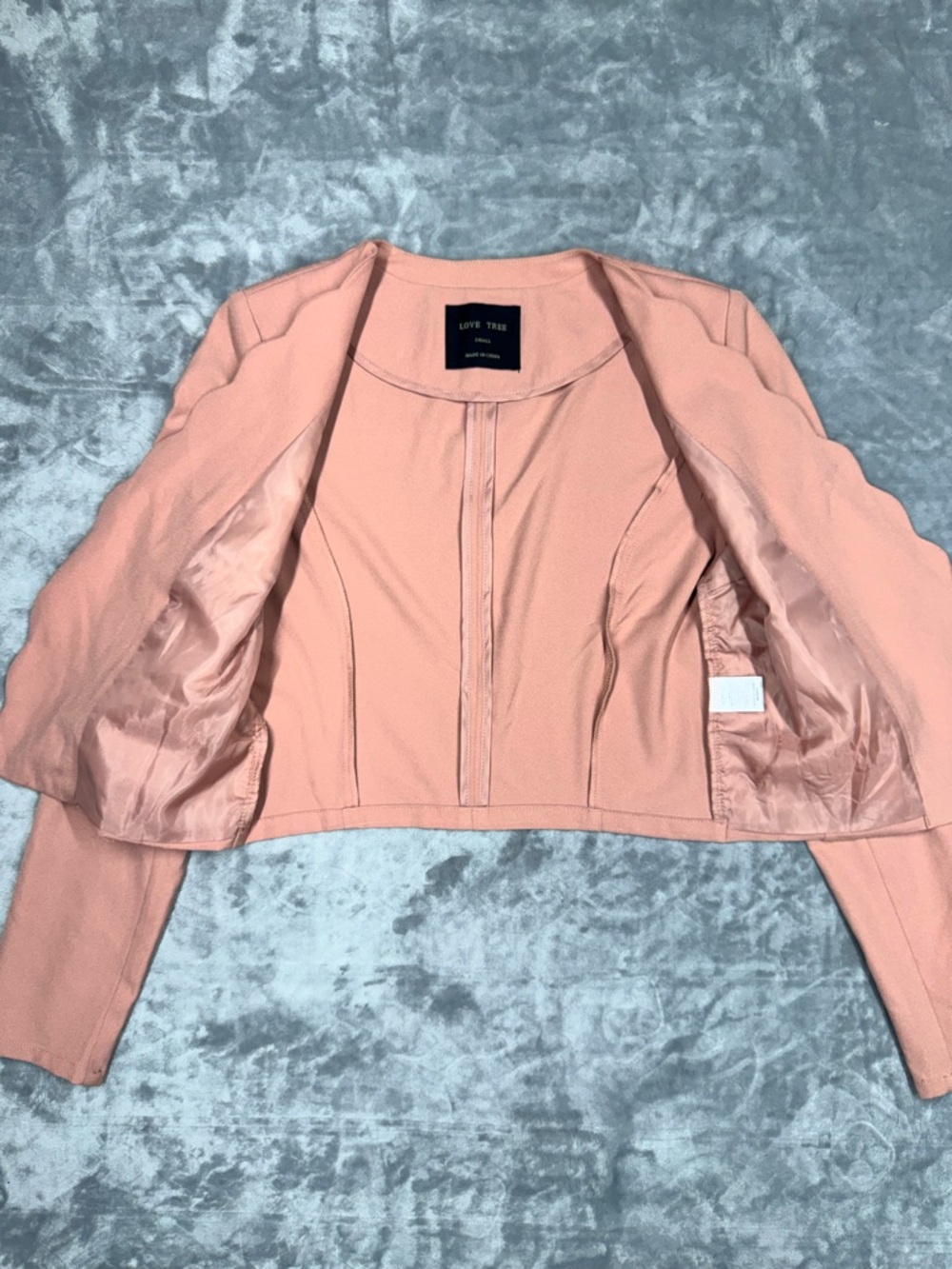 Love Tree Womens Pink Cropped Blazer - Picture 3 of 8